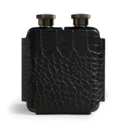 Ted Baker JAASON Croc Effect Double Hip Flask