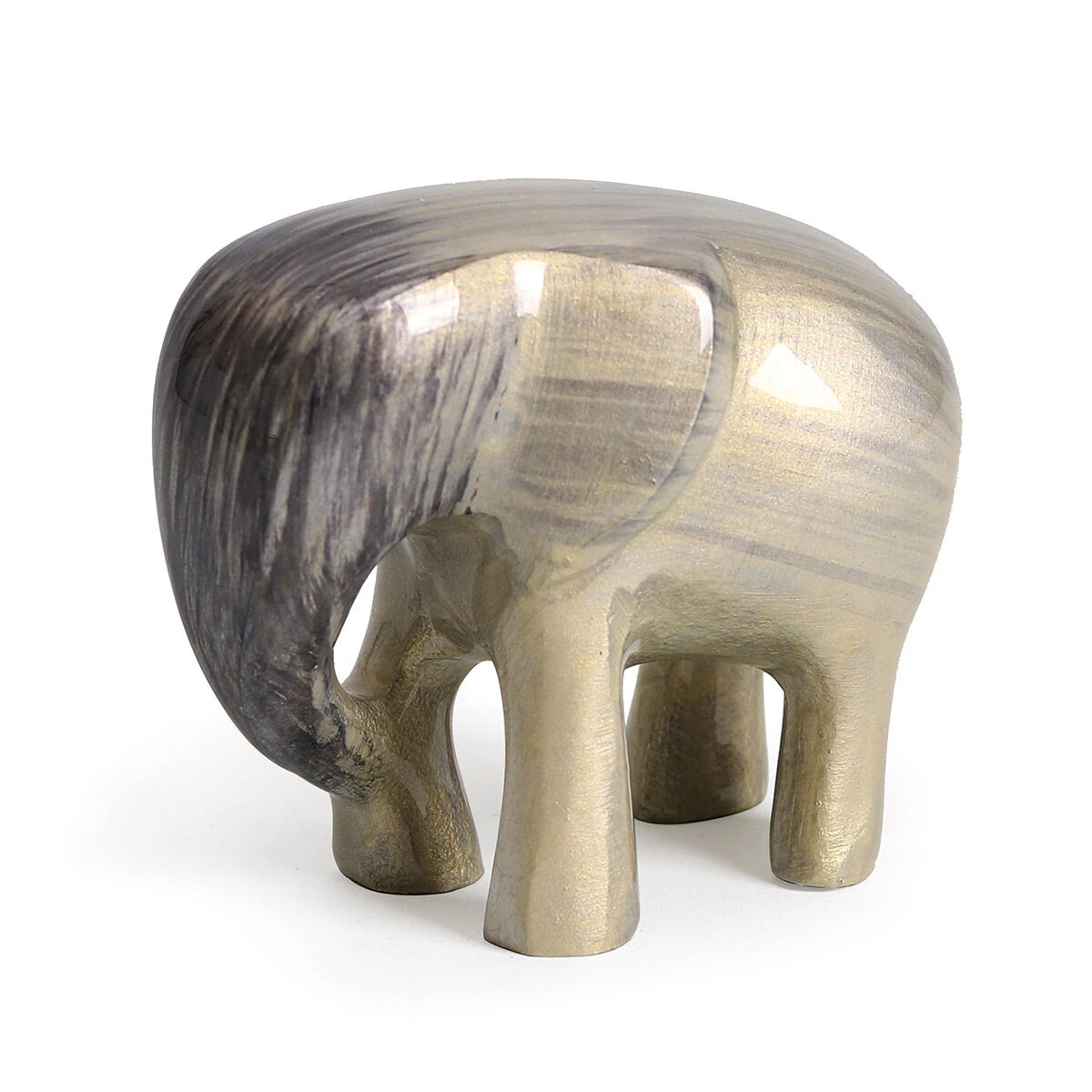 Tilnar Art Aluminark Brushed Silver Large Elephant Ornament 2 Tilnar Art Aluminark Brushed Silver Large Elephant Ornament - Image 2