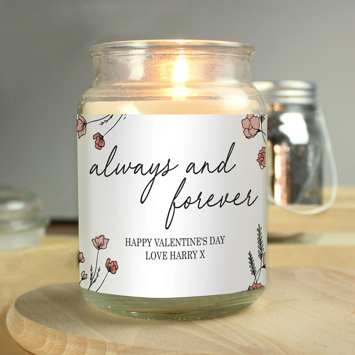 Personalised ‘Always & Forever’ Large Scented Jar Candle 1 Personalised ‘Always & Forever’ Large Scented Jar Candle