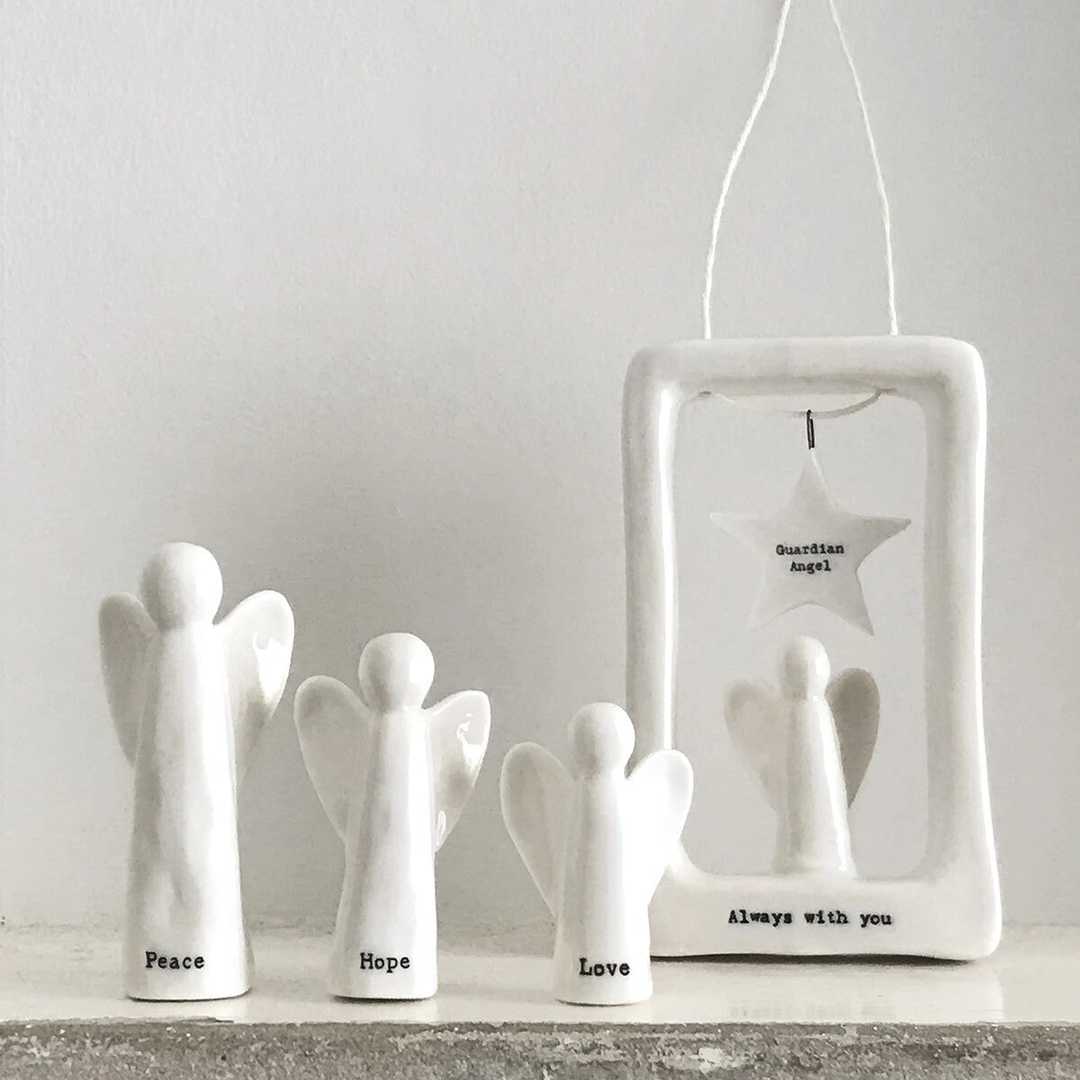 East Of India Christmas Set Of 3 Porcelain Angels 6 East Of India Christmas Set Of 3 Porcelain Angels - Image 6