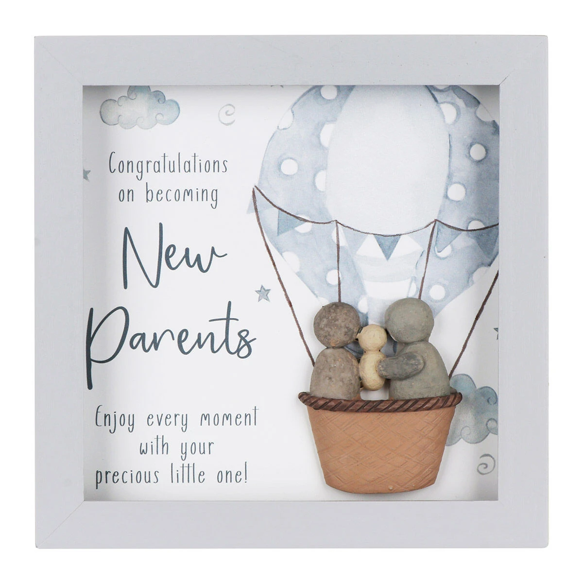 Langs ‘New Parents’ Pebble Wooden Plaque 2 Langs ‘New Parents’ Pebble Wooden Plaque - Image 2