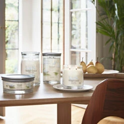 Yankee Candle Clean Cotton Signature Medium Jar Candle -Yankee Candle Sales clean cotton signature collection lifestyle 1 2