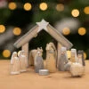 East Of India Natural Little Boxed Nativity Set