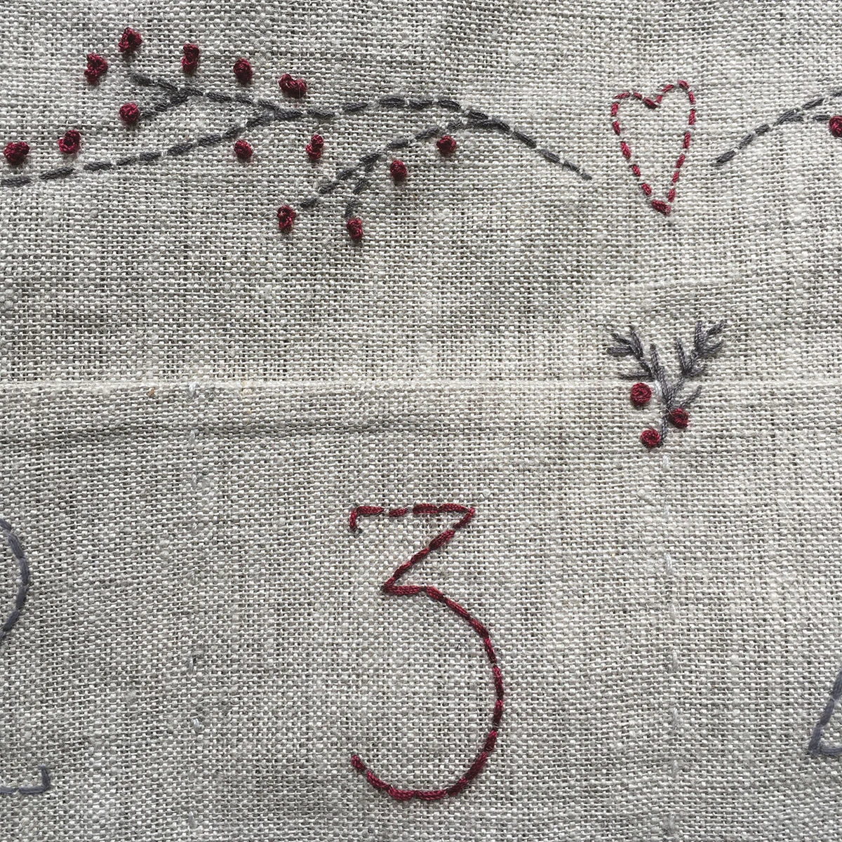 East Of India Hand Embroidered Advent Calendar 3 East Of India Hand Embroidered Advent Calendar - Image 3
