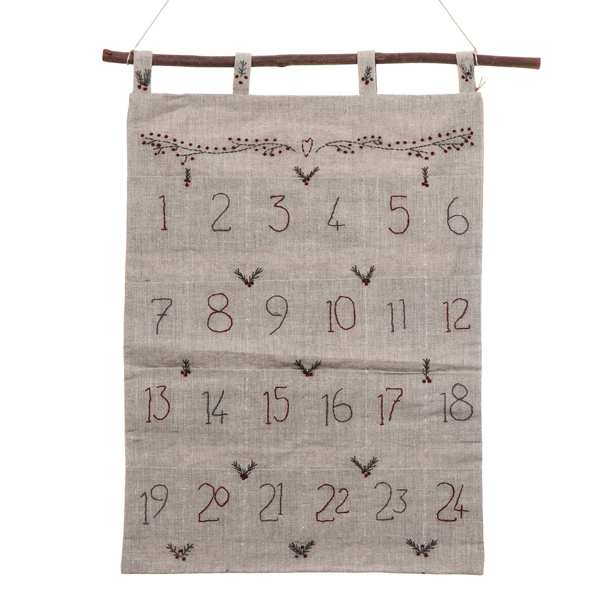 East Of India Hand Embroidered Advent Calendar 2 East Of India Hand Embroidered Advent Calendar - Image 2