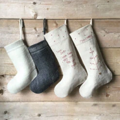 East Of India Christmas Dear Santa Linen Stocking 6 East Of India Christmas Dear Santa Linen Stocking -Yankee Candle Sales east of india eoi 3354b christmas dear santa linen stocking 3