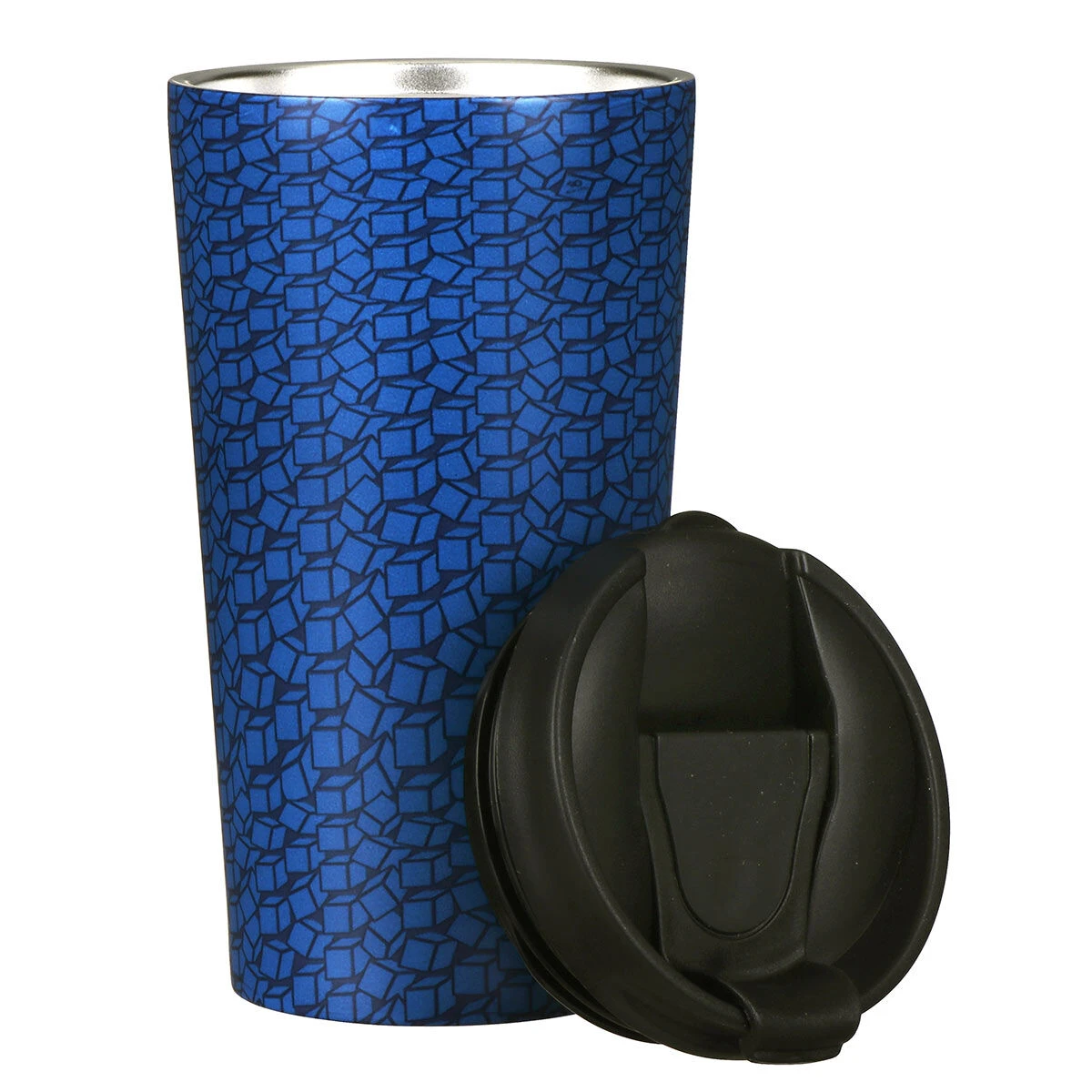 Eco Chic Disrupted Cubes Stainless Steel Travel Coffee Cup 2 Eco Chic Disrupted Cubes Stainless Steel Travel Coffee Cup - Image 2