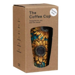 Eco Chic Sunflowers Stainless Steel Travel Coffee Cup -Yankee Candle Sales eco chic n015 sunflowers stainless steel travel coffee cup 04