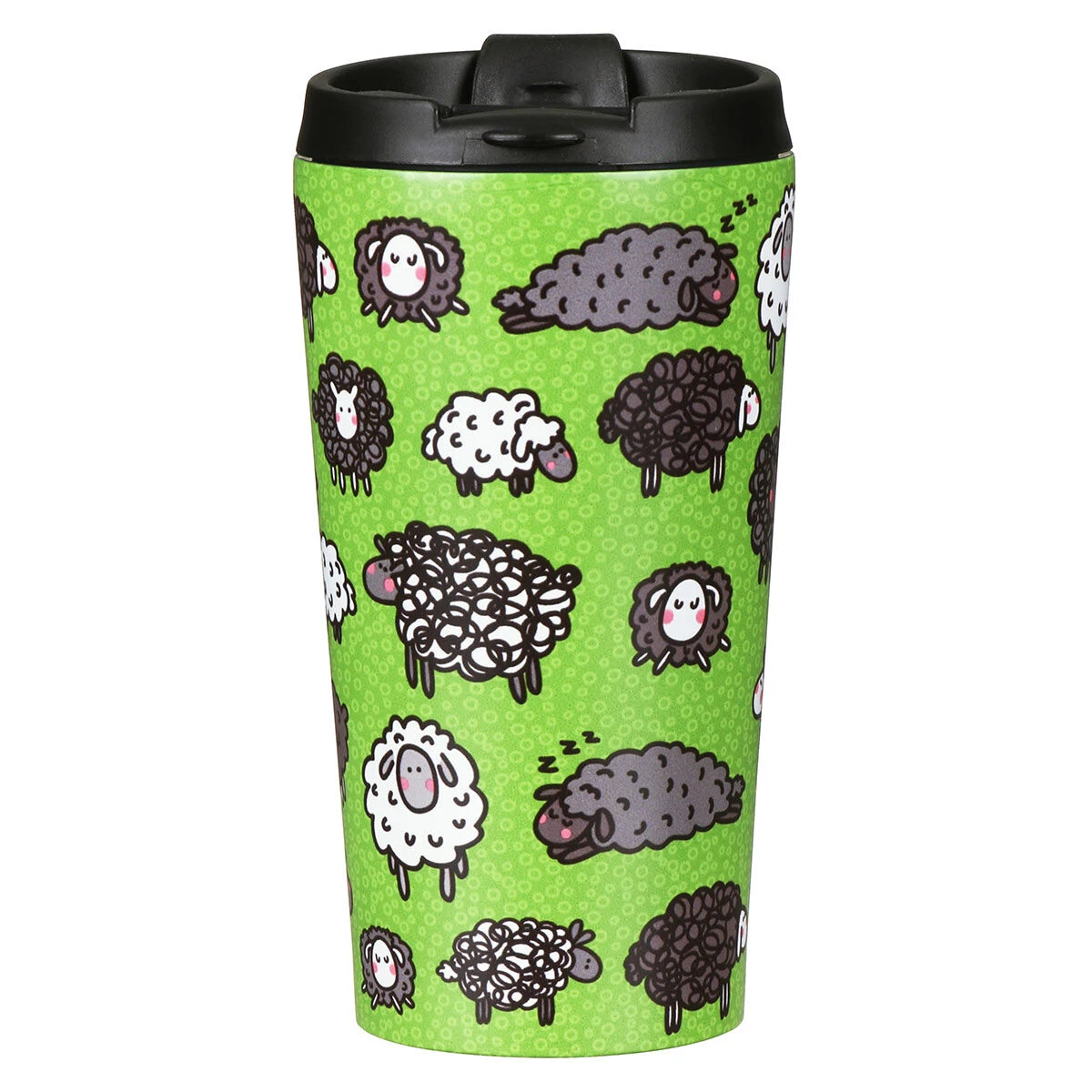 Eco Chic Green Sheep Stainless Steel Travel Coffee Cup 1 Eco Chic Green Sheep Stainless Steel Travel Coffee Cup