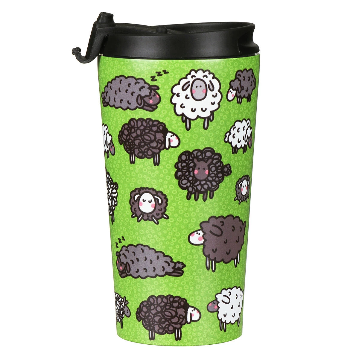 Eco Chic Green Sheep Stainless Steel Travel Coffee Cup 4 Eco Chic Green Sheep Stainless Steel Travel Coffee Cup - Image 4