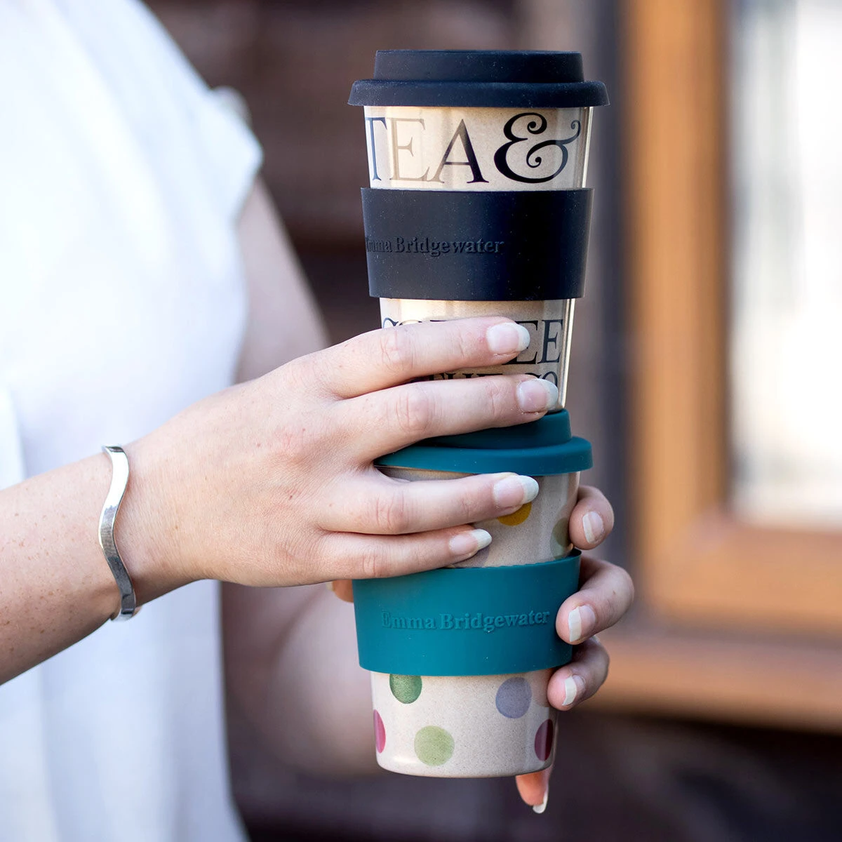 Emma Bridgewater Black Toast Rice Husk Travel Cup 2 Emma Bridgewater Black Toast Rice Husk Travel Cup - Image 2