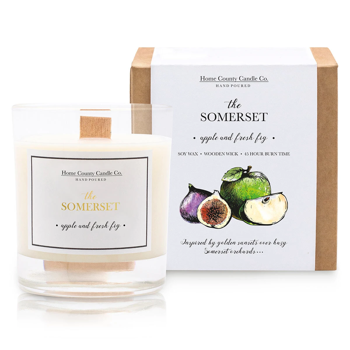Home County Candle Co. The Somerset - Apple & Fresh Fig Soy Candle 1 Home County Candle Co. The Somerset - Apple & Fresh Fig Soy Candle
