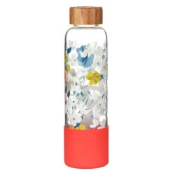 Joules Floral Print Glass Water Bottle -Yankee Candle Sales joules jls2103 j floral print glass water bottle 03