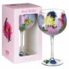 Lynsey Johnstone Hand Painted Alliums & Bees Gin Glass