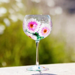 Lynsey Johnstone Hand Painted Cosmos Gin Glass -Yankee Candle Sales lesser pavey lp49750 lynsey johnstone cosmos gin glass lifestyle