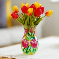Lynsey Johnstone Hand Painted Pink Tulips Posy Vase 6 Lynsey Johnstone Hand Painted Pink Tulips Posy Vase -Yankee Candle Sales lesser pavey lp49756 lynsey johnstone pink tulips posy vase lifestyle