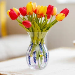 Lynsey Johnstone Hand Painted Bees & Lavender Posy Vase -Yankee Candle Sales lesser pavey lp49761 lynsey johnstone bees lavender posy vase lifestyle 1