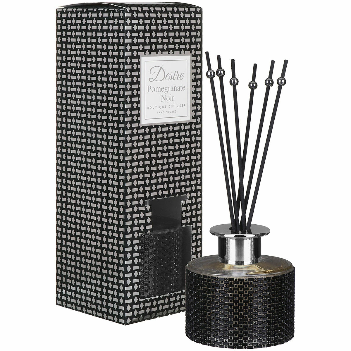 Desire Black Diamante Pomegranate Noir 200ml Reed Diffuser 2 Desire Black Diamante Pomegranate Noir 200ml Reed Diffuser - Image 2