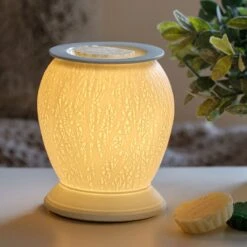 Desire Bulbous Woodland Aroma Ceramic Lamp Wax Melt Warmer -Yankee Candle Sales lesser and pavey lp46715 desire bulbous woodland aroma lamp lifestyle 1