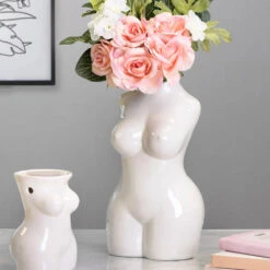 Desire White Body Torso Vase