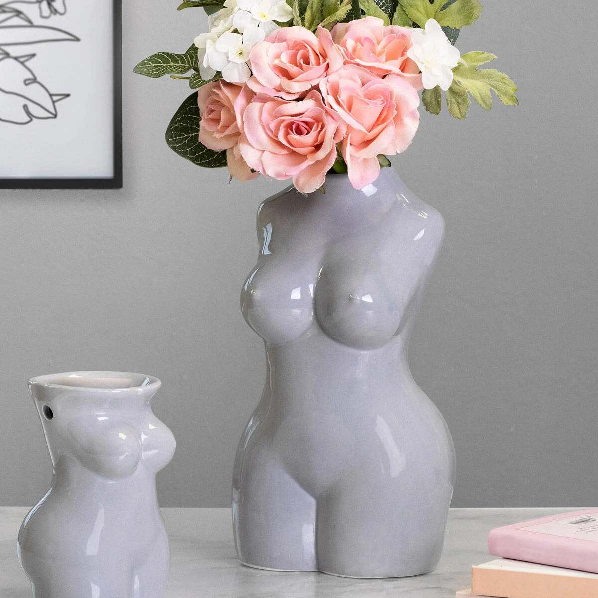 Desire Grey Body Torso Vase 1 Desire Grey Body Torso Vase