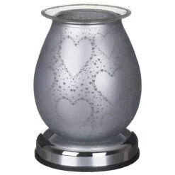 Desire Bulbous Satin White Hearts Aroma Lamp Wax Melt Warmer -Yankee Candle Sales lesser pavey lp48152 desire bulbous satin heart aroma lamp wax melt warmer 01
