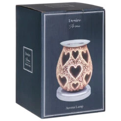 Desire Bulbous Satin White Hearts Aroma Lamp Wax Melt Warmer -Yankee Candle Sales lesser pavey lp48152 desire bulbous satin heart aroma lamp wax melt warmer box