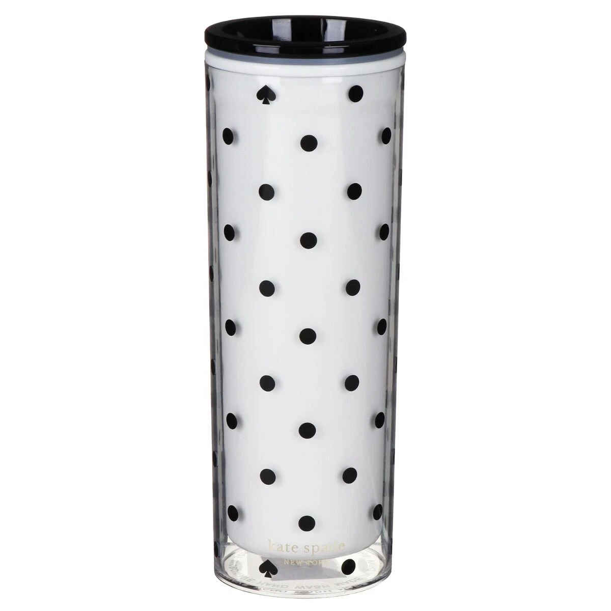 Kate Spade New York Black Spade Dot Thermal Mug 1 Kate Spade New York Black Spade Dot Thermal Mug