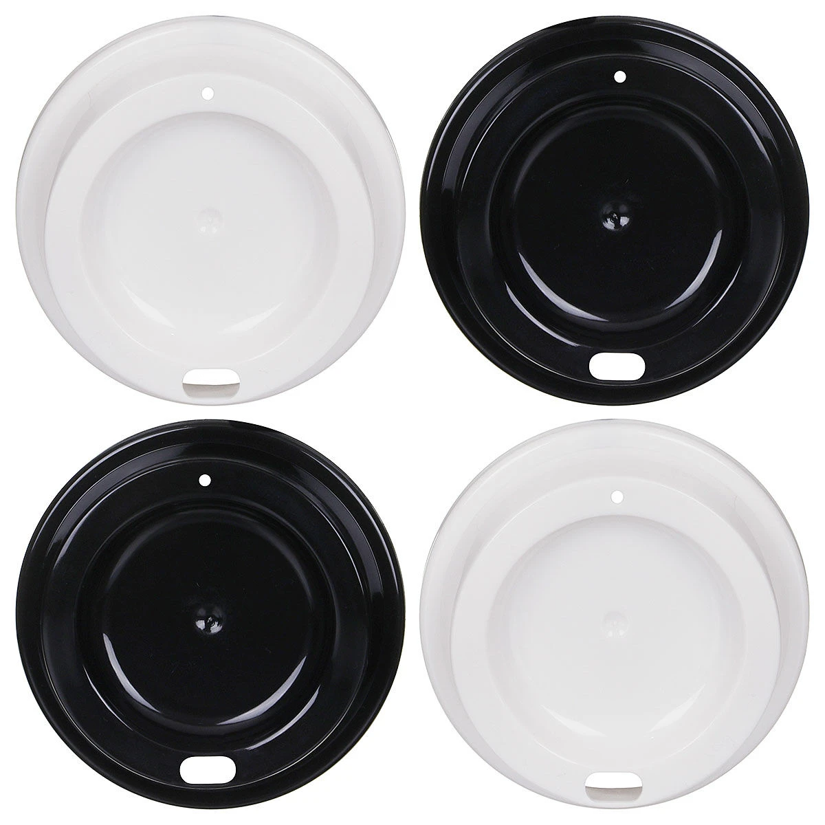 Kate Spade New York Black & White Stripe/Dot Set Of Four Travel Cups 3 Kate Spade New York Black & White Stripe/Dot Set Of Four Travel Cups - Image 3