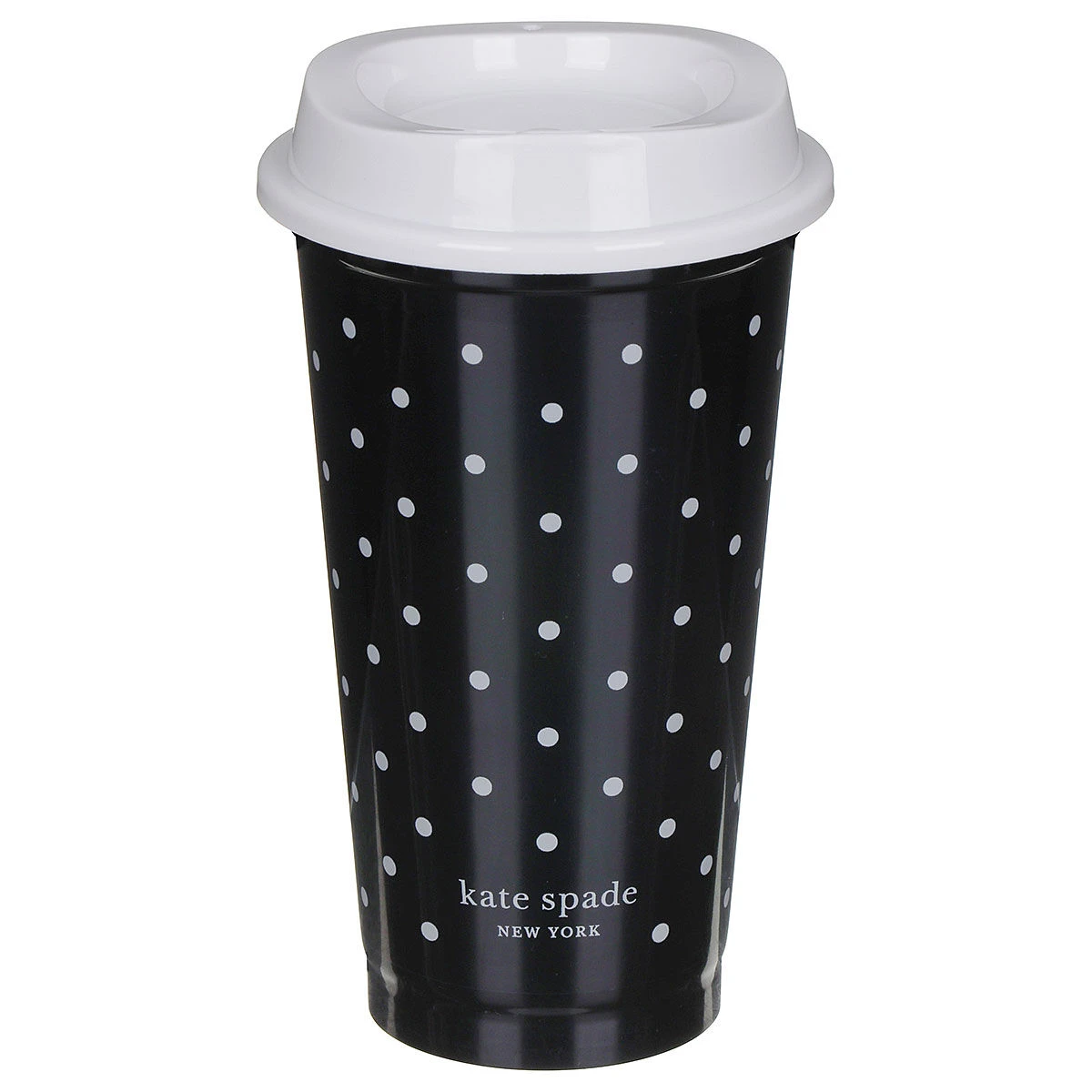 Kate Spade New York Black & White Stripe/Dot Set Of Four Travel Cups 4 Kate Spade New York Black & White Stripe/Dot Set Of Four Travel Cups - Image 4