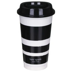 Kate Spade New York Black & White Stripe/Dot Set Of Four Travel Cups 11 Kate Spade New York Black & White Stripe/Dot Set Of Four Travel Cups -Yankee Candle Sales lifeguard press 217049 kate spade travel cup set 5
