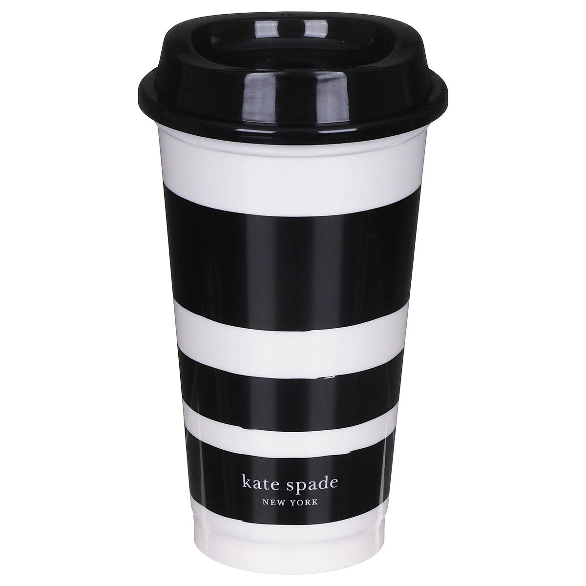 Kate Spade New York Black & White Stripe/Dot Set Of Four Travel Cups 5 Kate Spade New York Black & White Stripe/Dot Set Of Four Travel Cups - Image 5