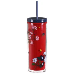 Kate Spade New York Bouquet Toss Acrylic Tumbler With Straw -Yankee Candle Sales lifeguard press 223250 kate spade tumbler with straw 3
