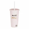 Kate Spade New York Blush Miss To Mrs Bridal Acrylic Tumbler With Straw