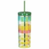 Kate Spade New York Garden Plaid Acrylic Tumbler With Straw