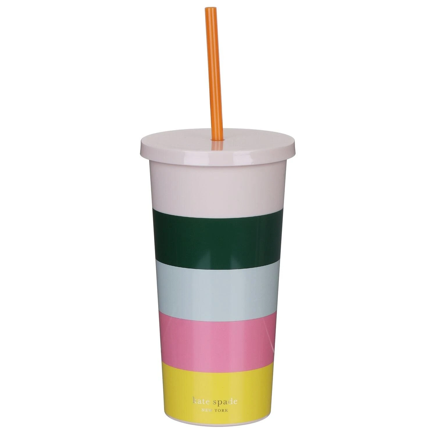 Kate Spade New York Stripe Tumbler With Straw 1 Kate Spade New York Stripe Tumbler With Straw