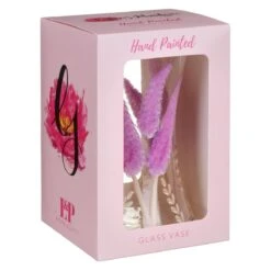 Lynsey Johnstone Hand Painted Purple Pampas Hourglass Vase -Yankee Candle Sales lynsey johnstone lp49172 hand painted purple pampas vase 3