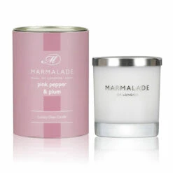 Marmalade Of London Pink Pepper & Plum 230g Luxury Glass Soy Candle
