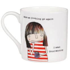 Rosie Made A Thing Here We F**king Go Again. I Mean Good Morning. Mug 7 Rosie Made A Thing Here We F**king Go Again. I Mean Good Morning. Mug -Yankee Candle Sales mclaggan rosie made a thing qrh52 here we f go again mug 02