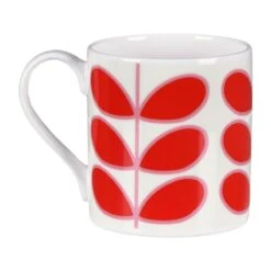 Orla Kiely Linear Stem Red Large Mug -Yankee Candle Sales mclaggan smith orla kiely msqok168 linear stem red large mug 03