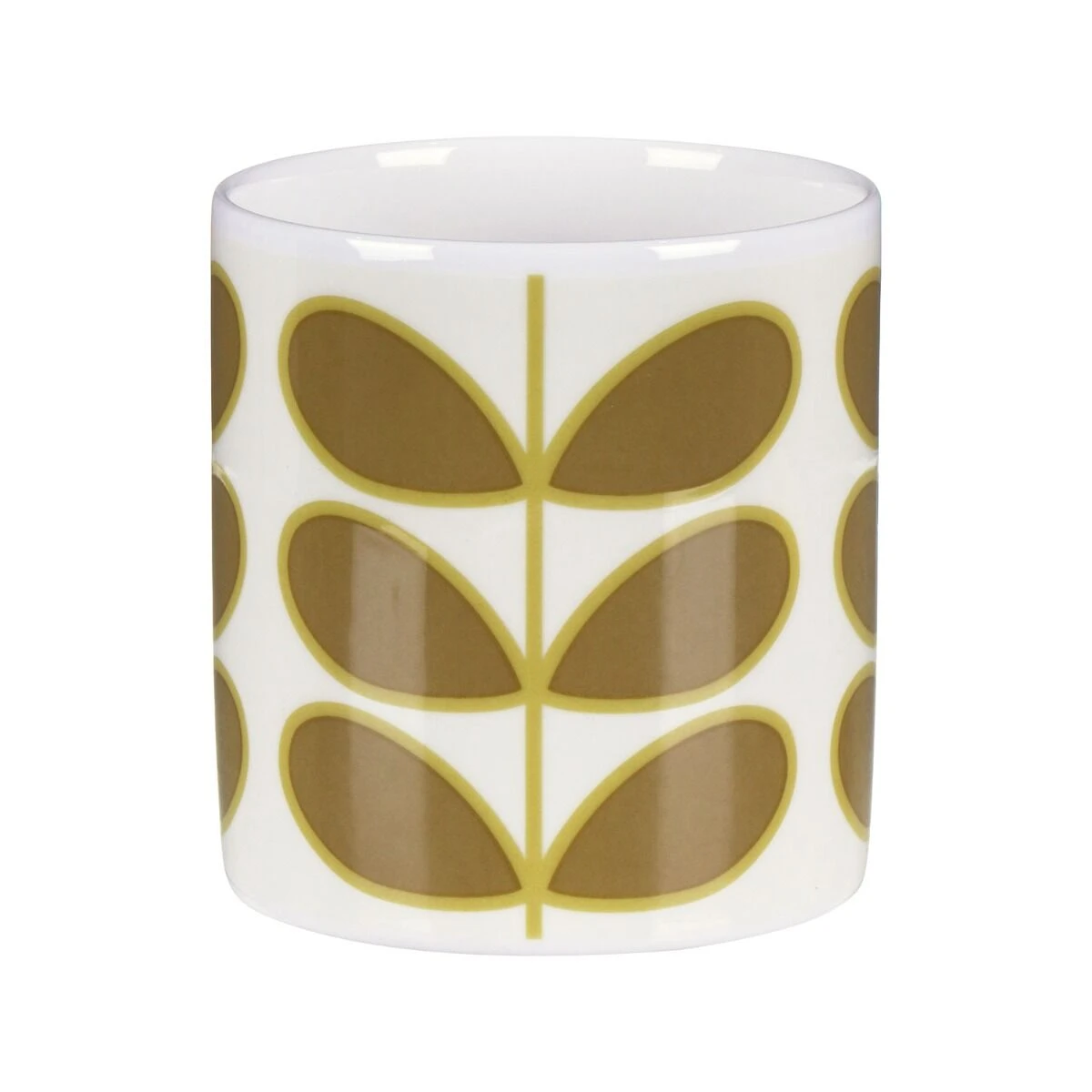 Orla Kiely Linear Stem Olive Large Mug 2 Orla Kiely Linear Stem Olive Large Mug - Image 2