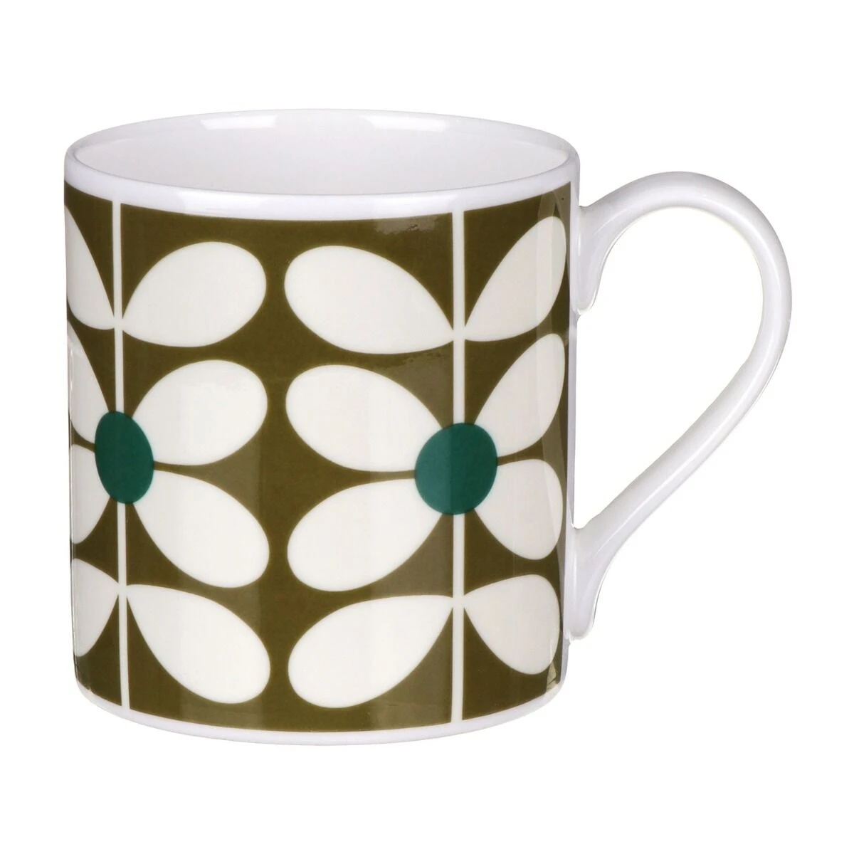 Orla Kiely 60’s Stem Olive Large Mug 1 Orla Kiely 60’s Stem Olive Large Mug