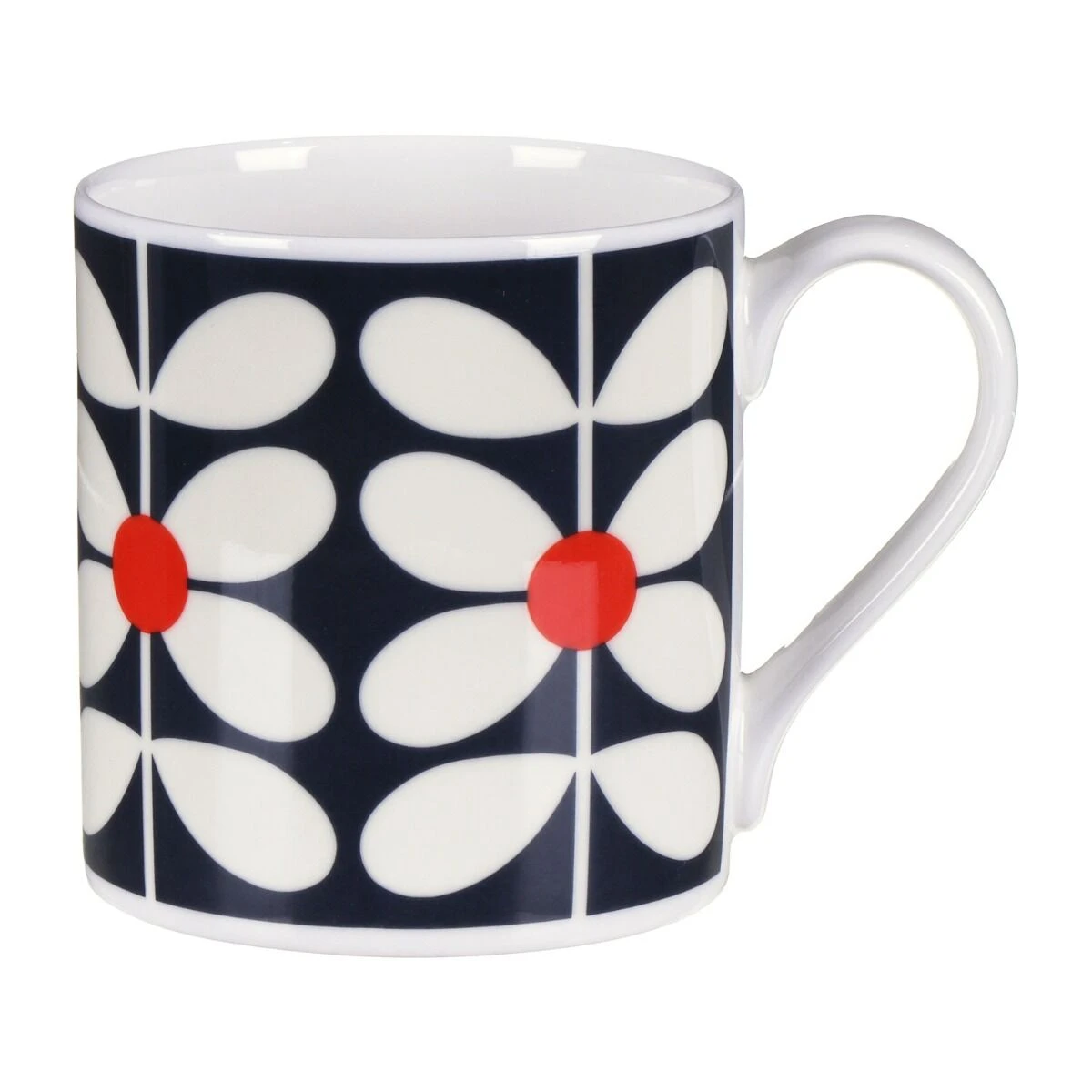 Orla Kiely 60’s Stem Navy Large Mug 1 Orla Kiely 60’s Stem Navy Large Mug