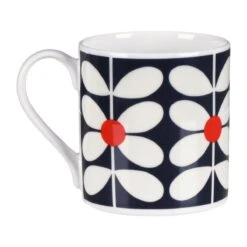 Orla Kiely 60’s Stem Navy Large Mug 5 Orla Kiely 60’s Stem Navy Large Mug -Yankee Candle Sales mclaggan smith orla kiely msqok174 60s stem navy large mug 03