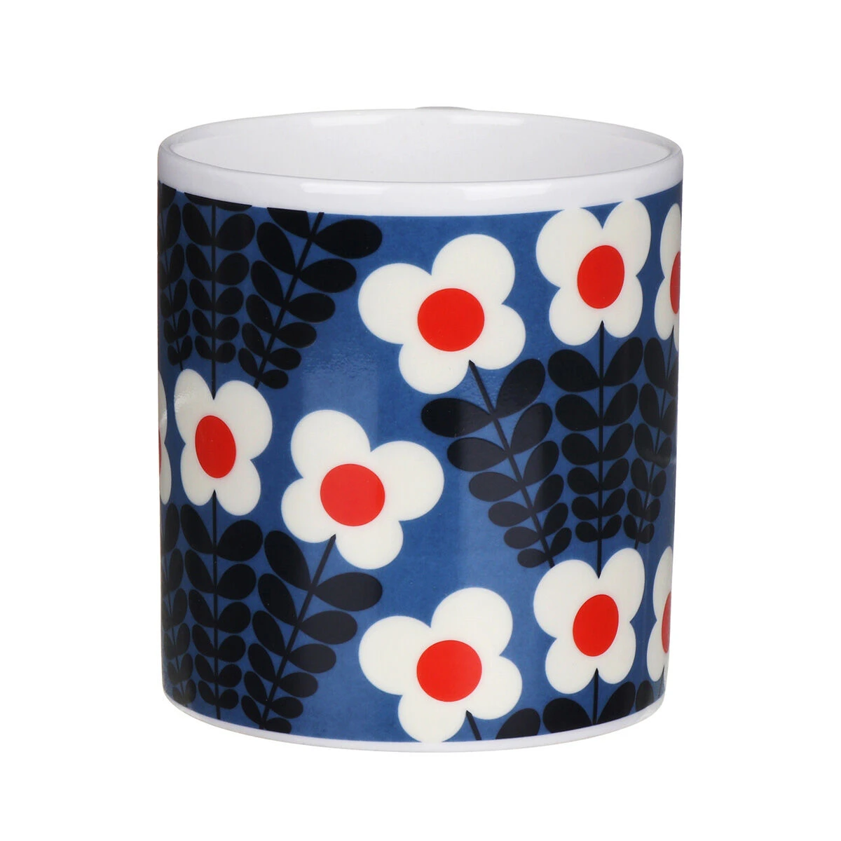 Orla Kiely Blue Bunch Of Stems Large Mug 2 Orla Kiely Blue Bunch Of Stems Large Mug - Image 2