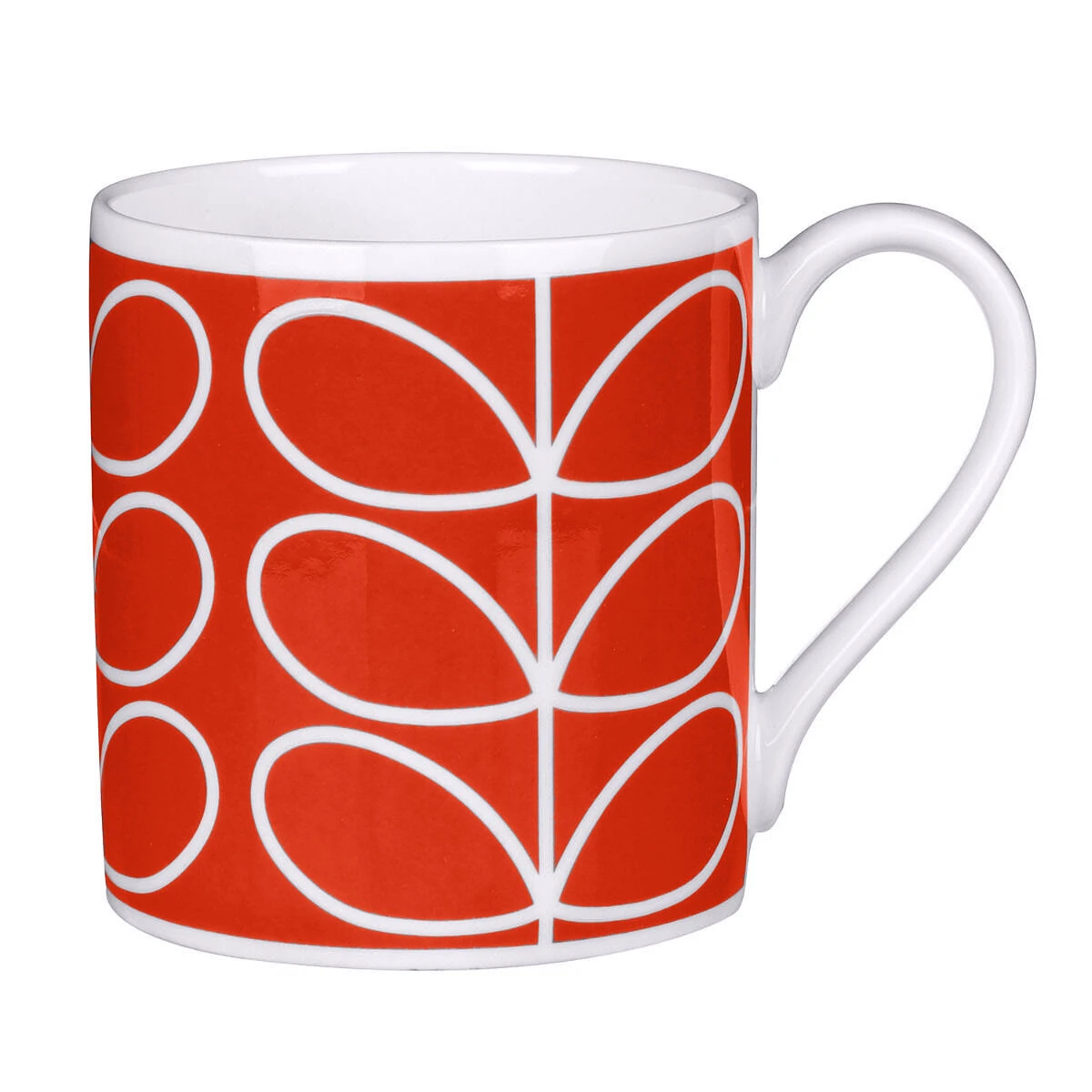 Orla Kiely Linear Stem Orange Poppy Large Mug 1 Orla Kiely Linear Stem Orange Poppy Large Mug