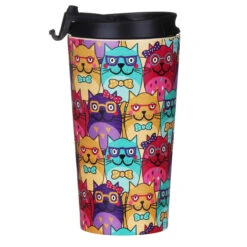 Eco Chic Cats With Glasses Stainless Steel Travel Coffee Cup 7 Eco Chic Cats With Glasses Stainless Steel Travel Coffee Cup -Yankee Candle Sales n27 eco chic catsglasses stainless steel travel coffee cup 03