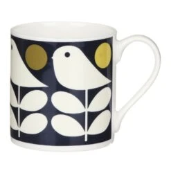 Orla Kiely Navy Early Bird Large Mug