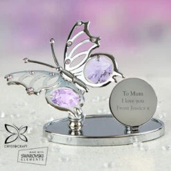 Personalised Crystocraft Butterfly Ornament 8 Personalised Crystocraft Butterfly Ornament -Yankee Candle Sales p0104h99 1 1