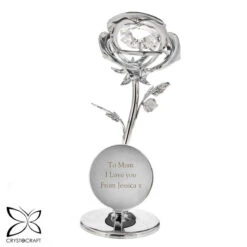 Personalised Crystocraft Rose Ornament -Yankee Candle Sales p0104i34 4
